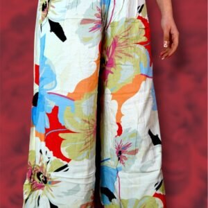 Pantaloni Largi Floral Summer Bloom