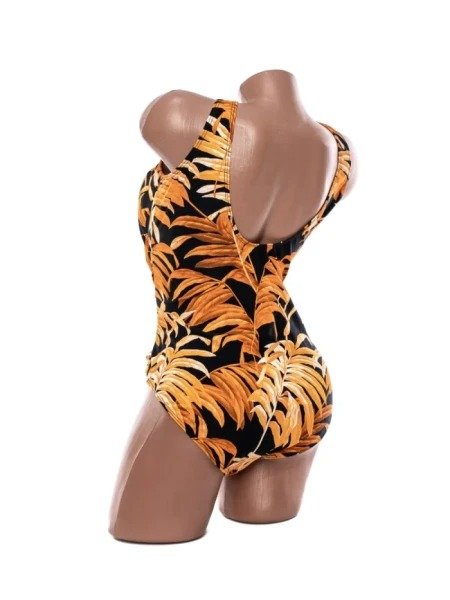 Costum de Baie de Damă din Două Piese, Sutien Balconette cu Detaliu Metalic și Imprimeu Tropical / Floral - Image 8