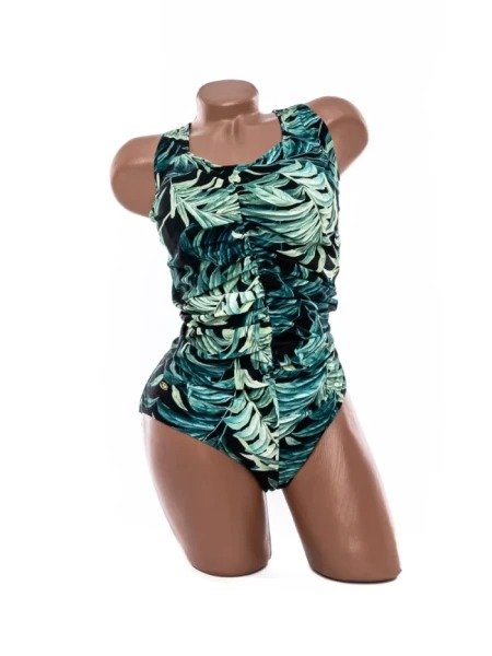 Costum de Baie de Damă din Două Piese, Sutien Balconette cu Detaliu Metalic și Imprimeu Tropical / Floral - Image 7