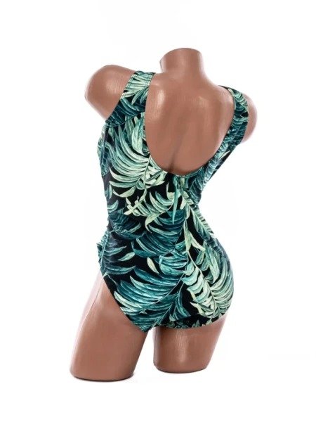 Costum de Baie de Damă din Două Piese, Sutien Balconette cu Detaliu Metalic și Imprimeu Tropical / Floral - Image 9