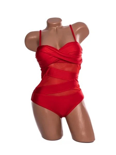 Costum de Baie de Damă din Două Piese, Sutien Triunghi cu Bretele Duble și Slip Decupat - Image 8