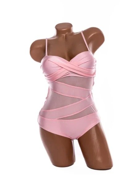 Costum de Baie de Damă din Două Piese, Sutien Triunghi cu Bretele Duble și Slip Decupat