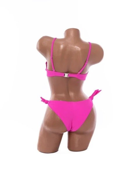 Costum de Baie Din Două Piese Bandă cu Strasuri și Slip cu Șnururi - Image 2