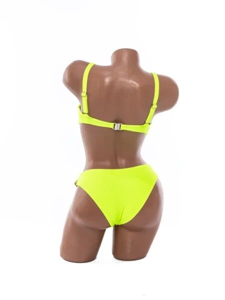 Costum de Baie Din Două Piese Bandeau cu Lanț Auriu pe Șolduri - Image 3