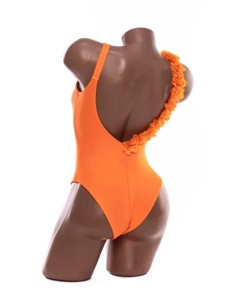 Costum de Baie Întreg de Damă, Monokini Decupat cu Bandă Sub Bust și Barete pe Șolduri - Image 7