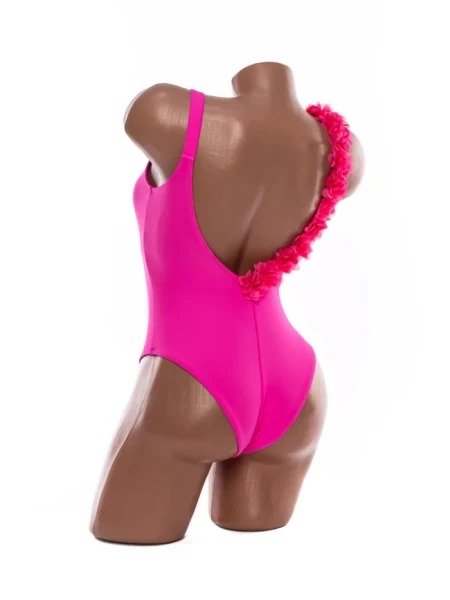 Costum de Baie Întreg de Damă, Monokini Decupat cu Bandă Sub Bust și Barete pe Șolduri - Image 5